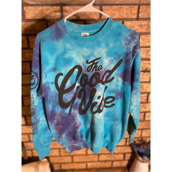 Good‎ Vibe Fruit Of The Loom Pullover Sweater - Picture 1 of 5